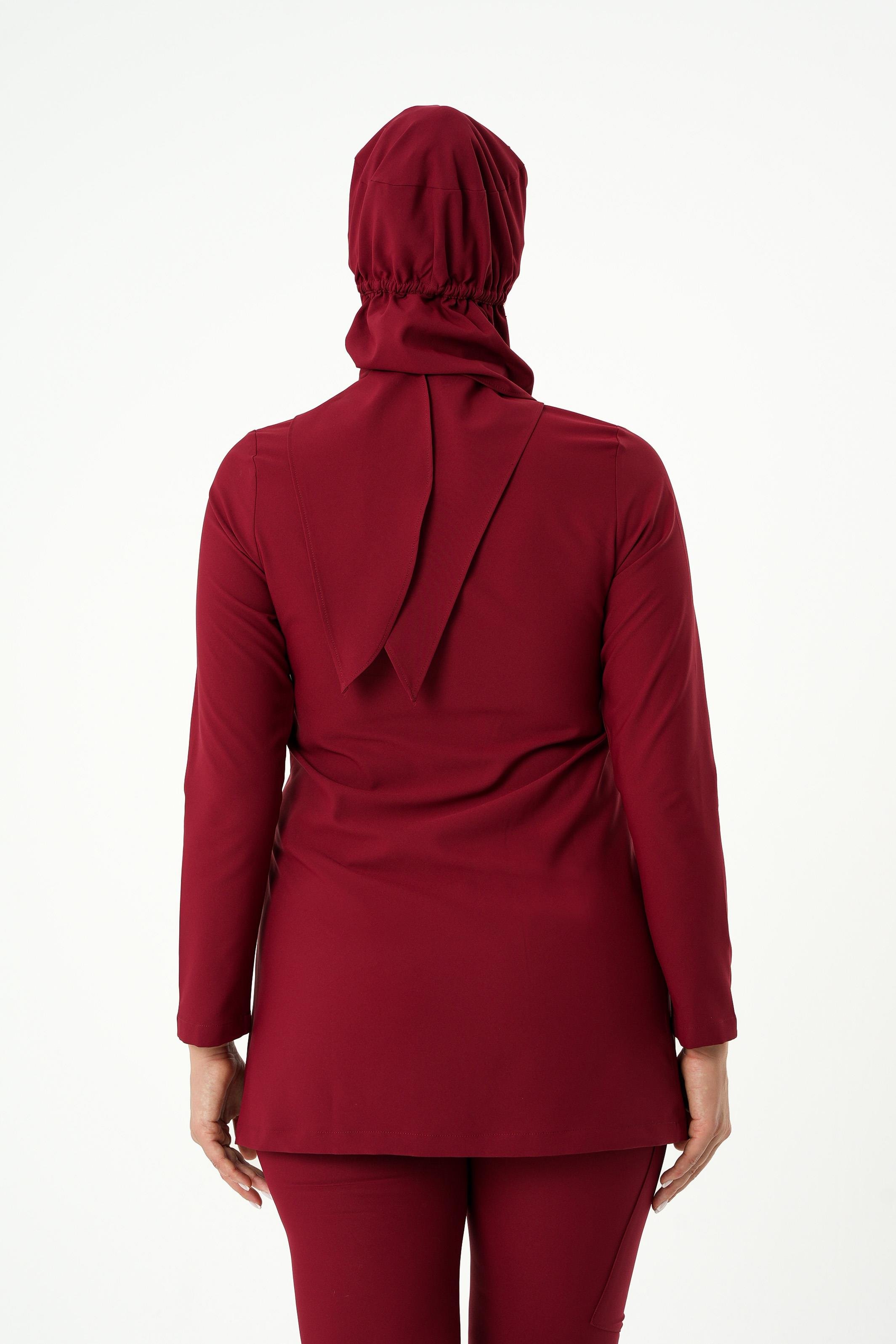 WİND Cerrahi Tesettür Üst - Bordo