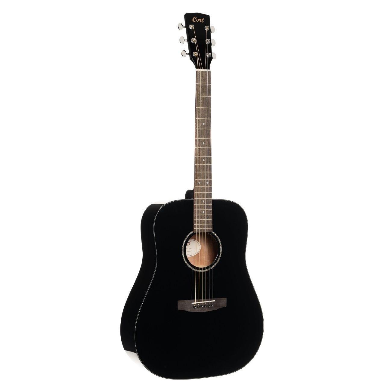 AKUSTİK GİTAR, SİYAH, MASİF LADİN KAPAK