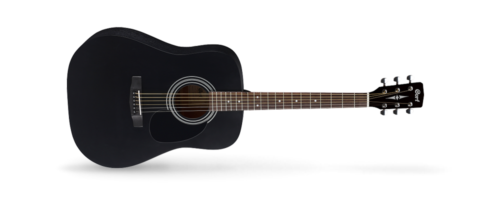 AKUSTİK GİTAR, SİYAH SATİN, LADİN KAPAK, ARKA &YAN