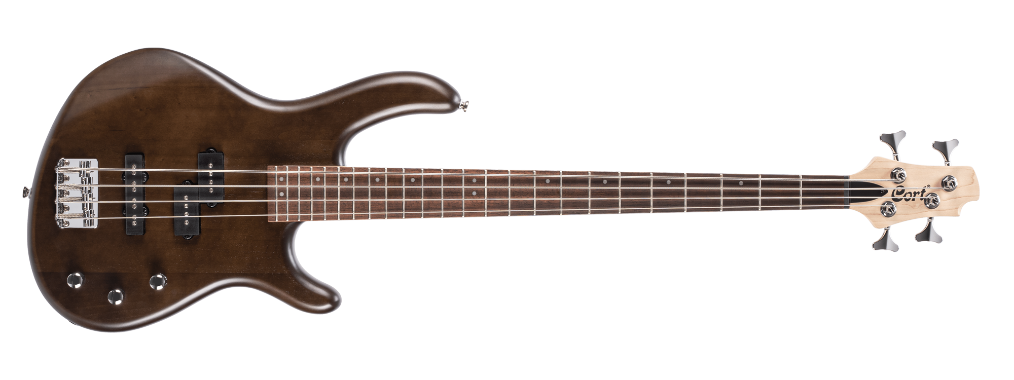 BAS GİTAR ACTION, DOUBLE CUTAWAY, OPEN PORE CEVİZ,