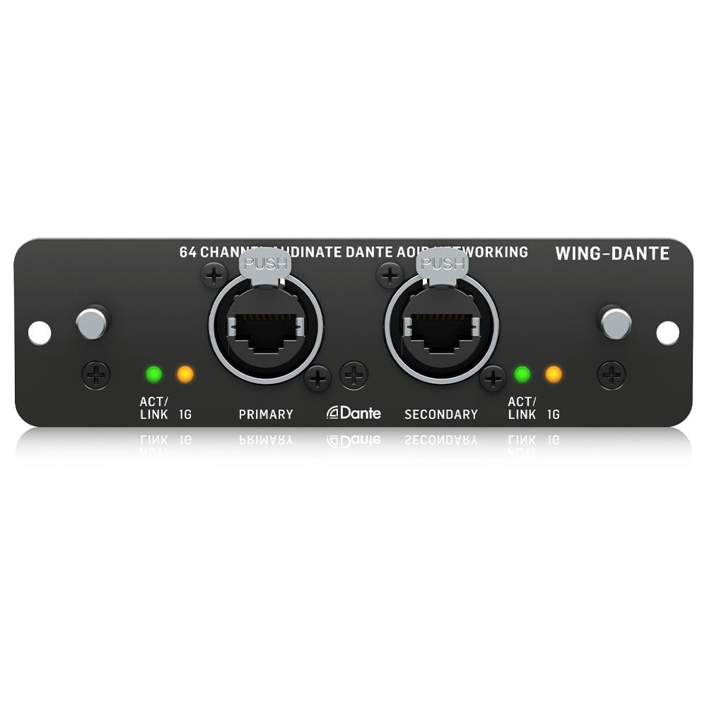 BEHRINGER 64x64 Kanal Audinate Dante AoIP Ağı için WING Genişletme Kartı