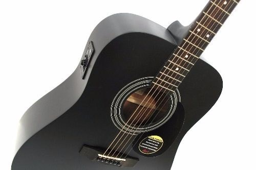 CORT AD810E-BKS ELEKTRO AKUSTİK GİTAR, SİYAH SATİN, LADİN KAPAK
