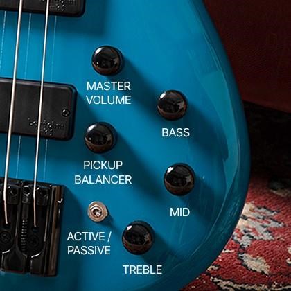 CORT C5 DELUXE CBL BASS GİTAR, 5 TELLİ, ŞEKER MAVİSİ
