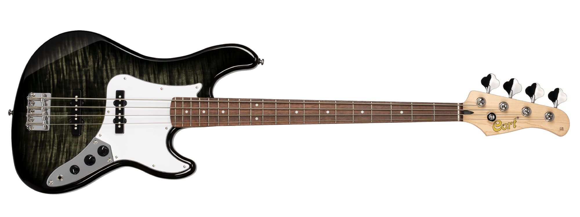 CORT GB24JJTBK BASS GİTAR, TRANS BLACK
