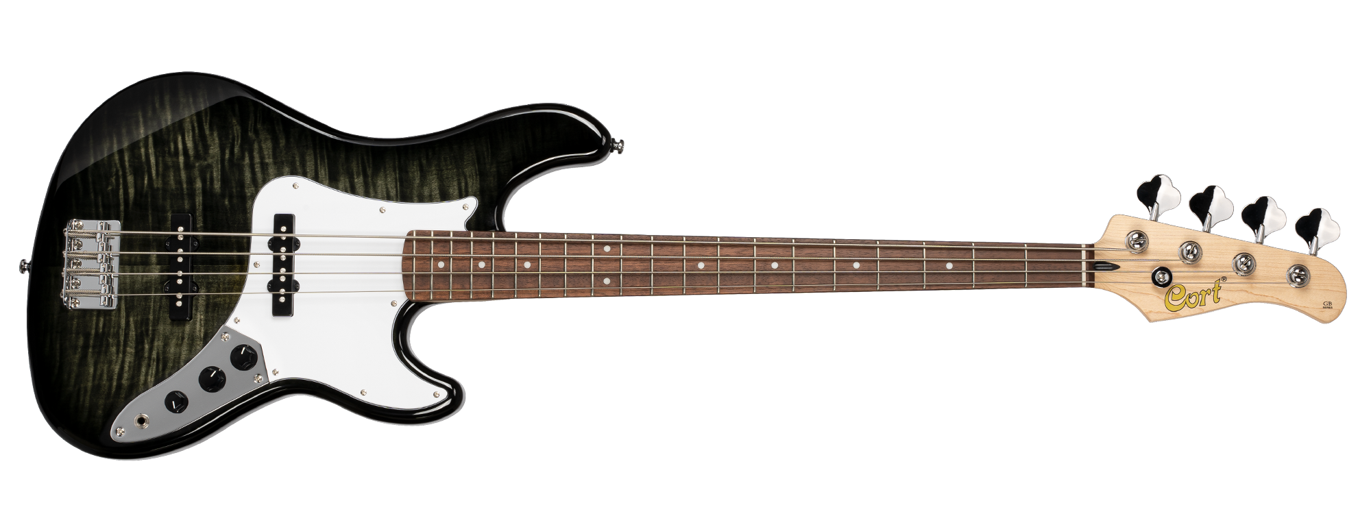 CORT GB24JJTBK BASS GİTAR, TRANS BLACK