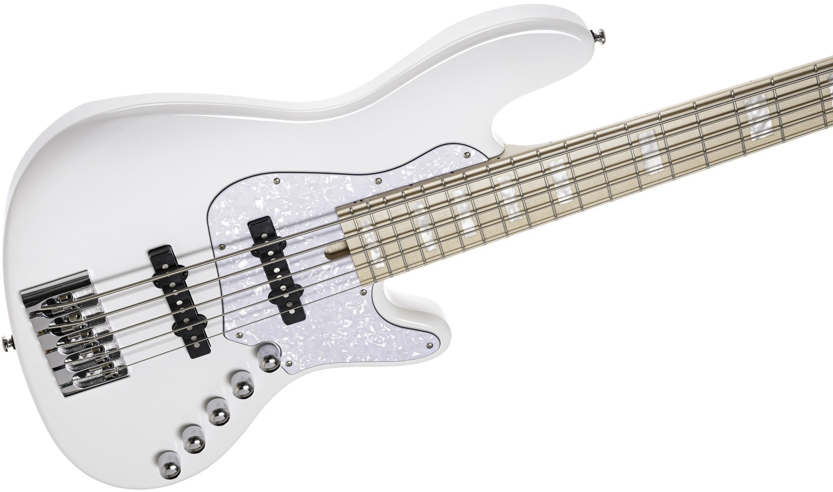 CORT NJS5WHT BASS GİTAR, 5 TELLİ, ÇANTALI, BEYAZ