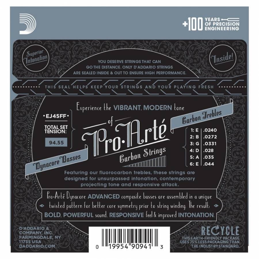 DADDARIO EJ45FF PRO-ARTE KLASİK GİTAR TEL SETİ, CARBON, NORMAL TENSION