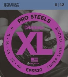 DADDARIO EPS520 ELEKTRO GİTAR TEL SETİ, XL, 9-42, SUPER LIGHT