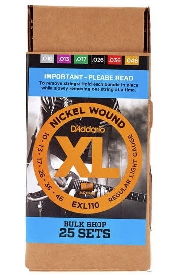 DADDARIO EXL110-B25 (25 SET) ELEKTRO GİTAR TEL SETİ, XL, 10-46, NICKEL