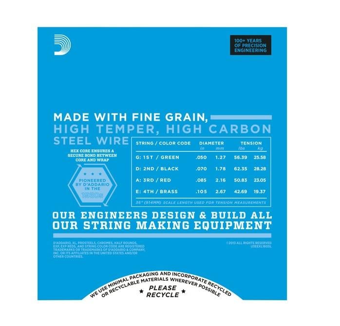 DADDARIO EXL160SL BASS GİTAR TEL SETİ, XL SERİSİ, 50-105, SUPER LONG