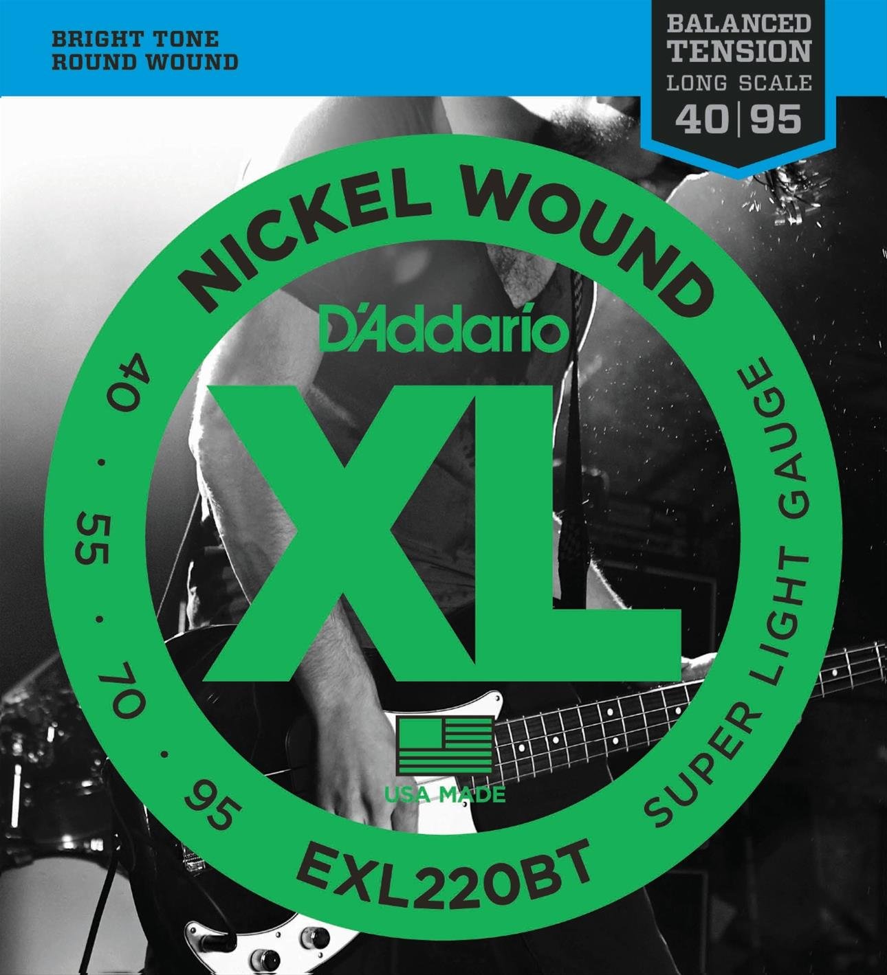 DADDARIO EXL220BT BASS GİTAR TEL SETİ, XL, 40-95, LONG SCALE, NICKEL