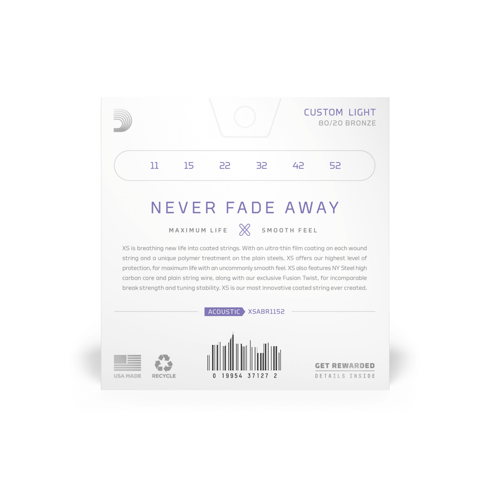 DADDARIO XSABR1152 AKUSTİK GİTAR TEL SETİ, 11-52, CUSTOM LIGHT