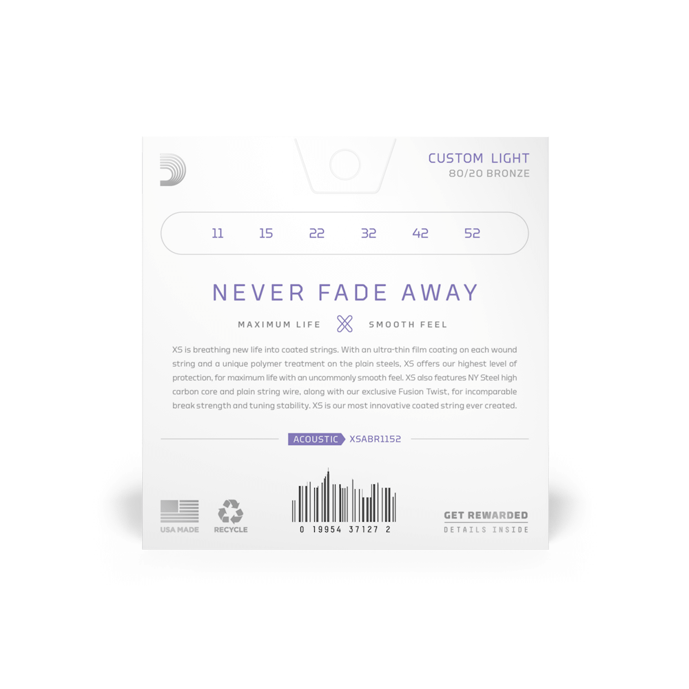 DADDARIO XSABR1152 AKUSTİK GİTAR TEL SETİ, 11-52, CUSTOM LIGHT