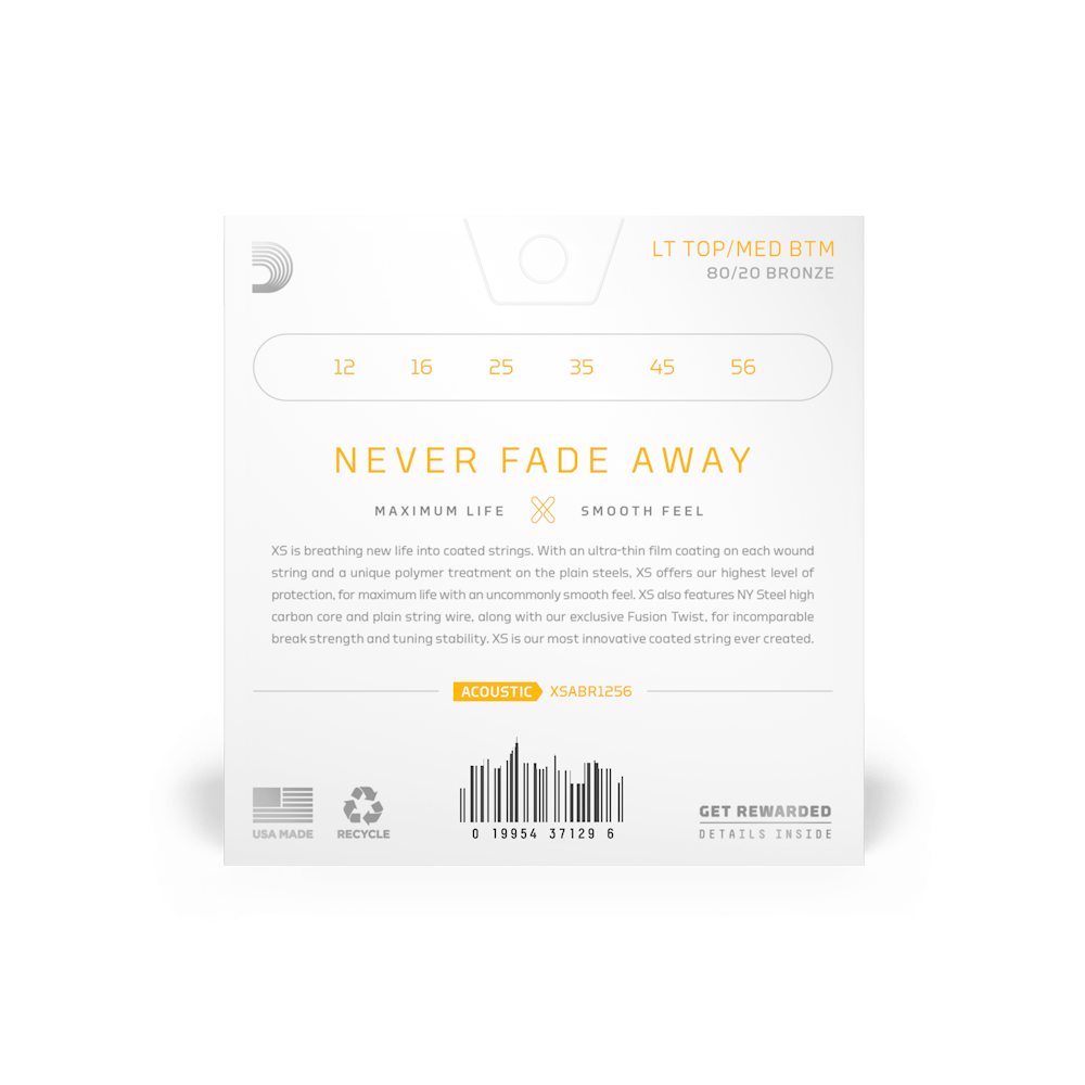 DADDARIO XSABR1256 AKUSTİK GİTAR TEL SETİ, 12-56, PB LIGHT