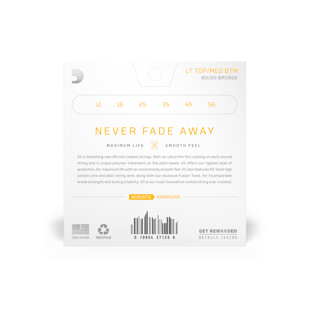 DADDARIO XSABR1256 AKUSTİK GİTAR TEL SETİ, 12-56, PB LIGHT