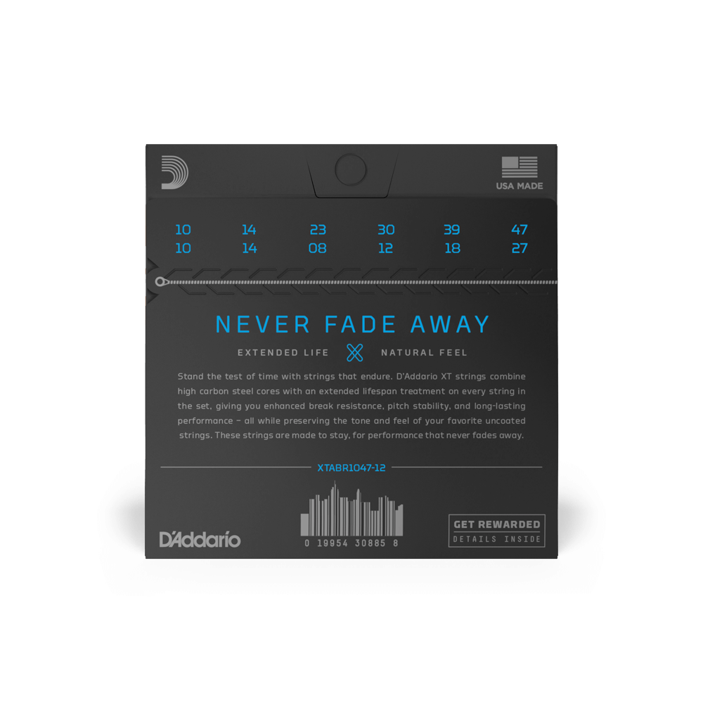 DADDARIO XTABR1047 AKUSTİK GİTAR TEL SETİ, 80/20 X-LIGHT
