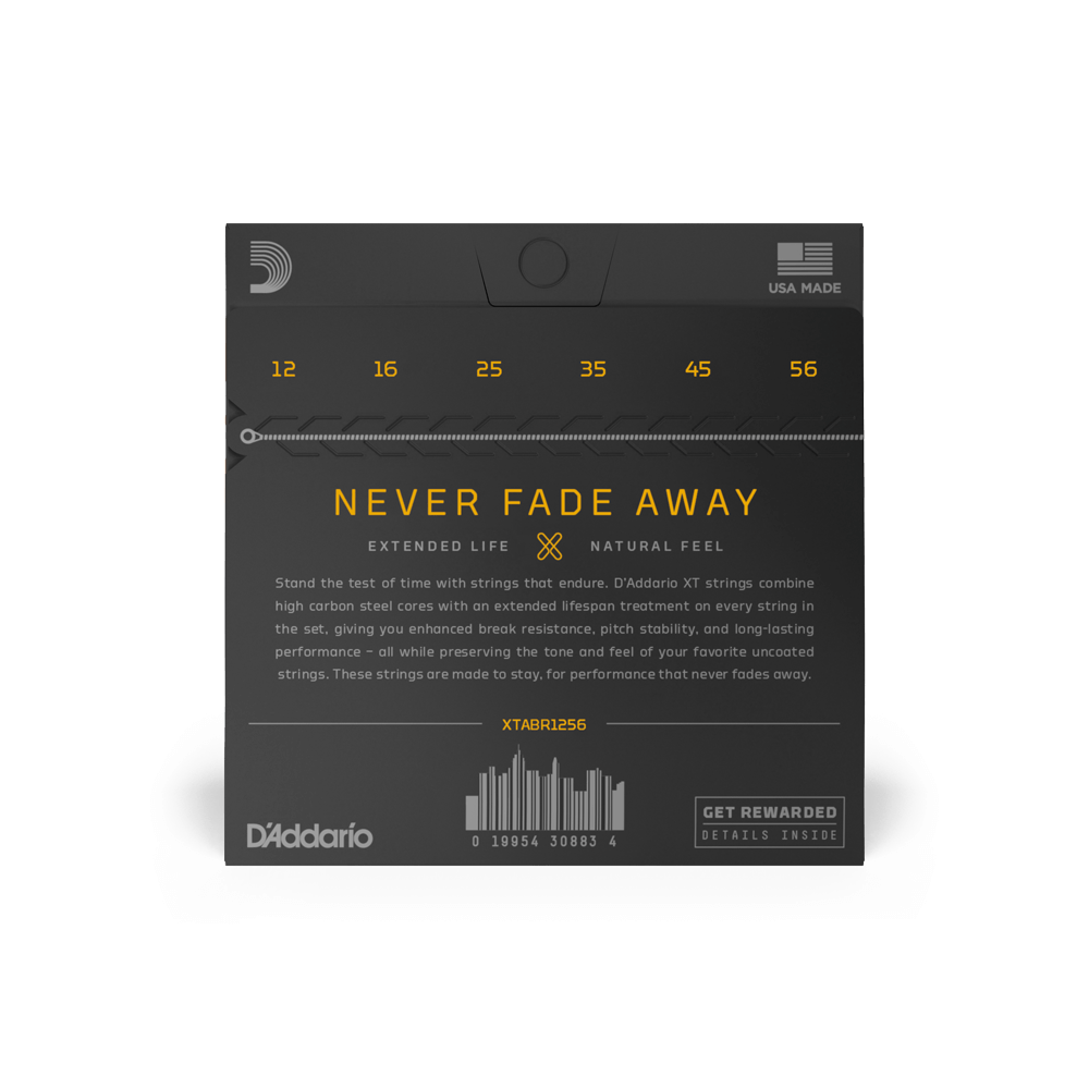 DADDARIO XTABR1256 AKUSTİK GİTAR TEL SETİ, 80/20 LIGHT/MEDIUM BTM