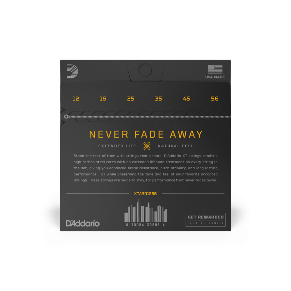 DADDARIO XTABR1256 AKUSTİK GİTAR TEL SETİ, 80/20 LIGHT/MEDIUM BTM