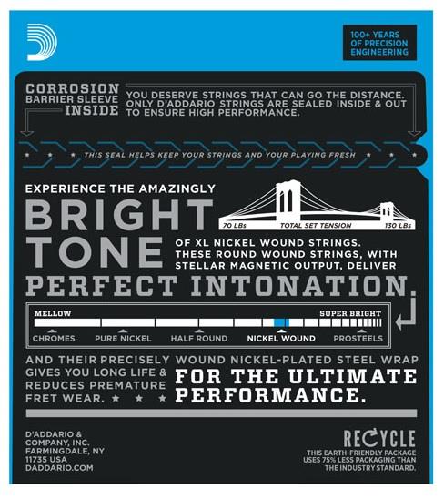 ELEKTRO GİTAR TEL SETİ, XL, 10.5-48, NICKEL WOUND,