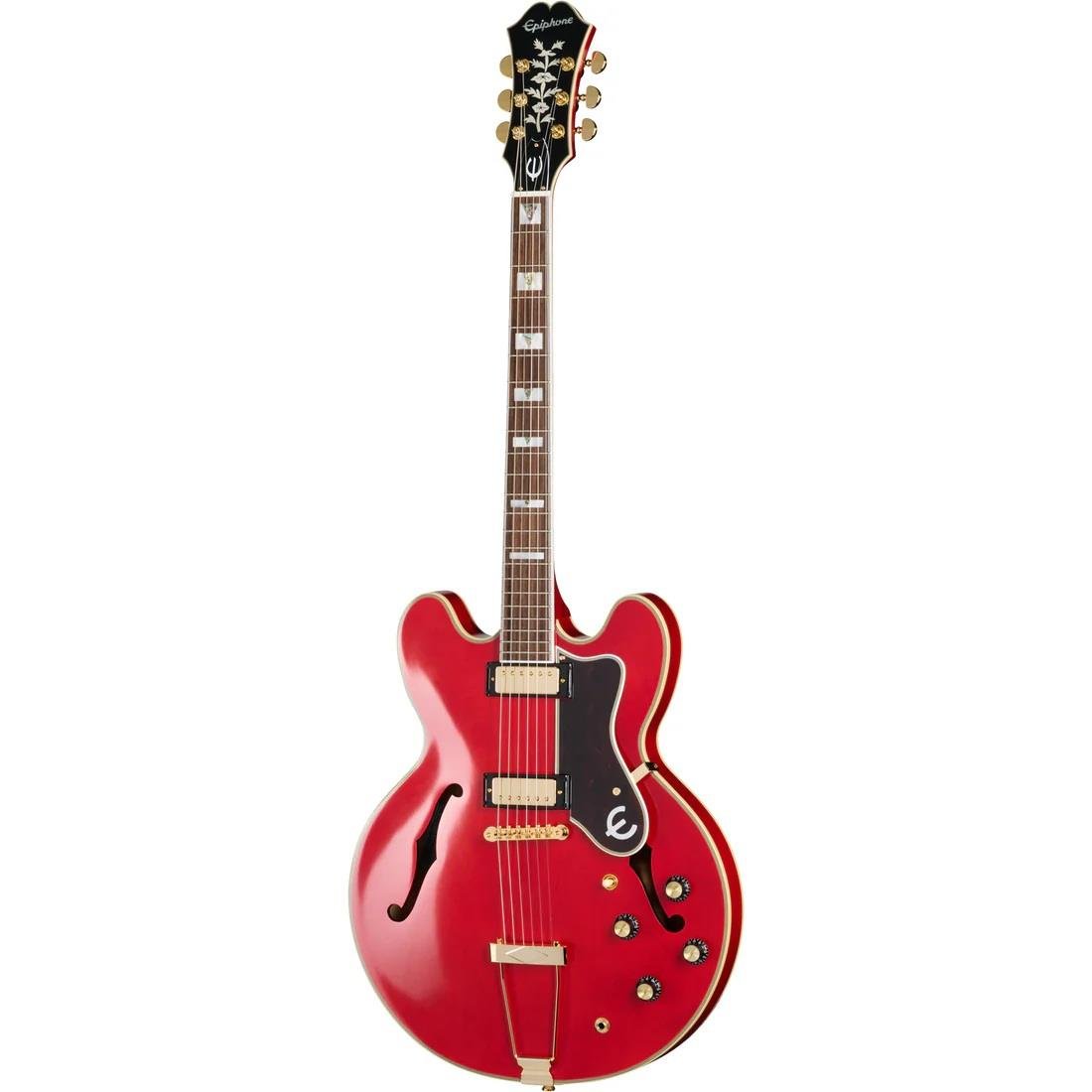 Epiphone Masterbilt Gem Archer Sheraton Elektro Gitar (Cherry Red)