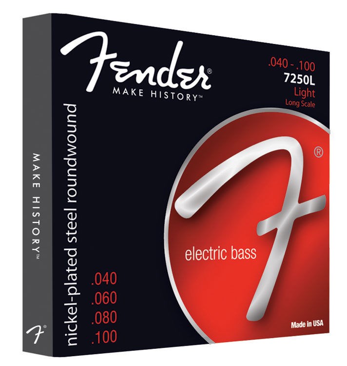 Fender 7250 Nickel Plated Steel Long Scale 7250L .040-.100 Bas Gitar Teli
