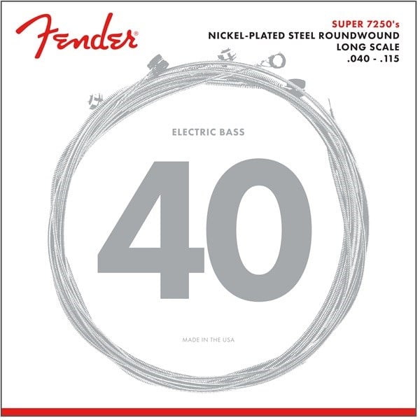 Fender 7250 Nickel Plated Steel Long Scale 7250-5L .040-.115 Bas Gitar Teli