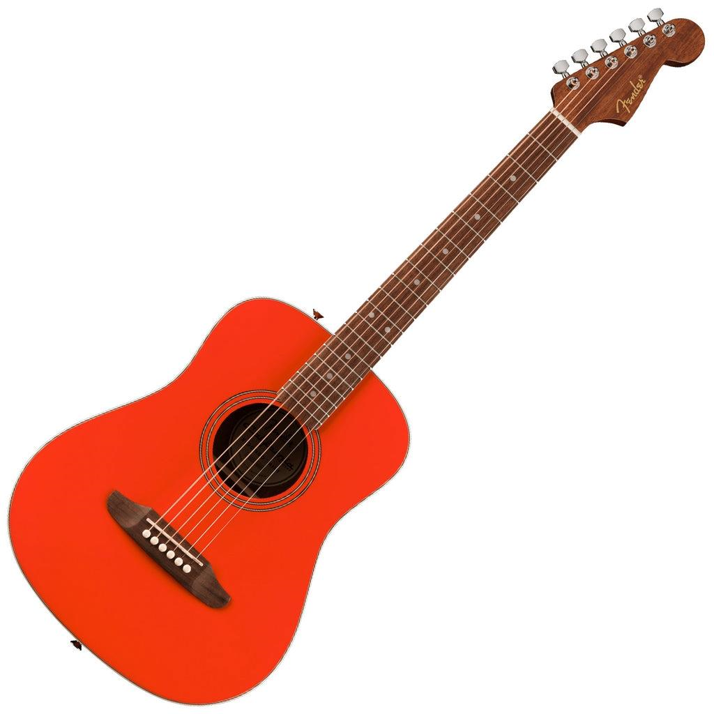 Fender California Standard Redondo Mini Fiesta Red w/Bag Akustik Gitar