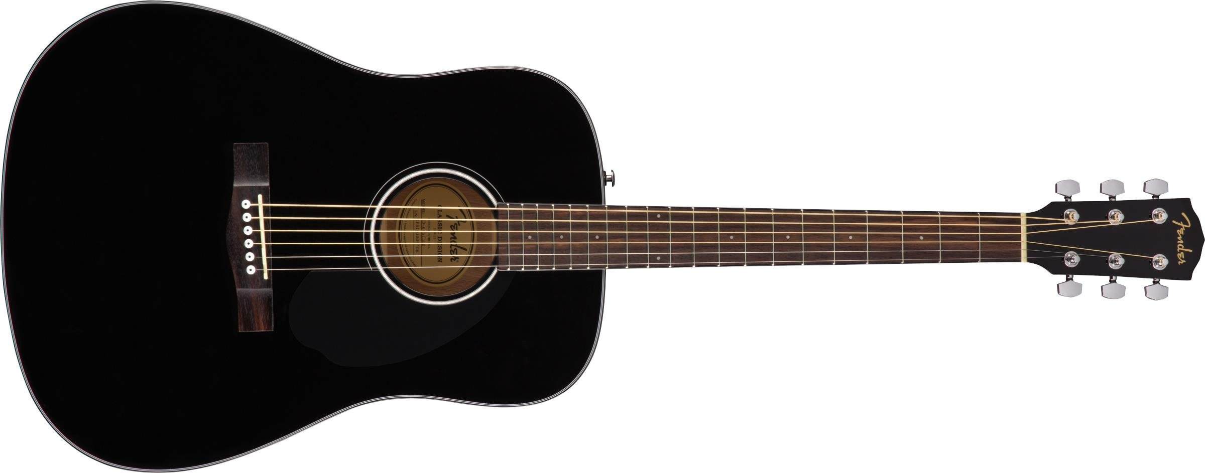 Fender CD-60S Dreadnought Black Akustik Gitar
