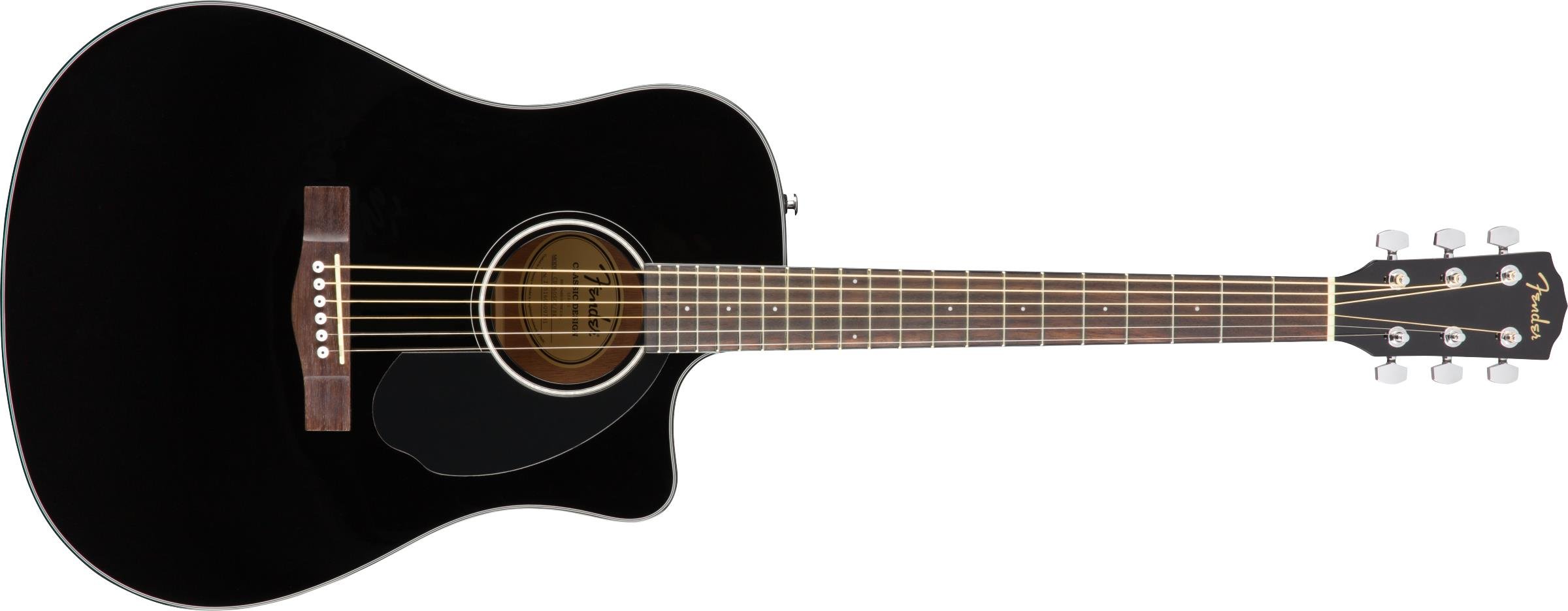 Fender CD-60SCE Dreadnought Black Elektro Akustik Gitar