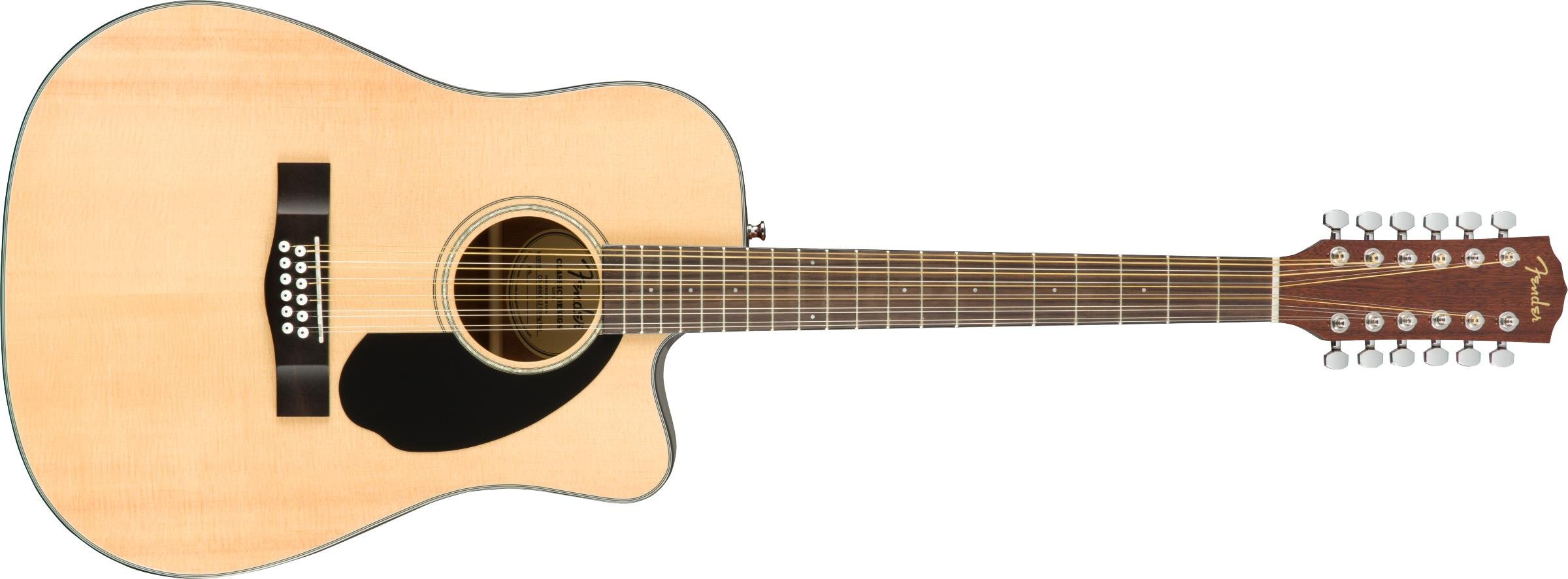 Fender CD-60SCE Dreadnought Natural 12 Telli Elektro Akustik Gitar