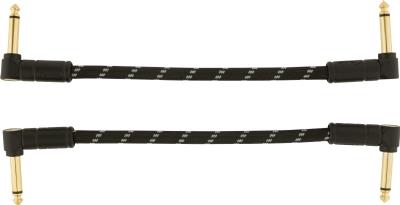 Fender Deluxe 2-Pack L/L Uçlu 15cm Siyah Tweed Patch Kablosu
