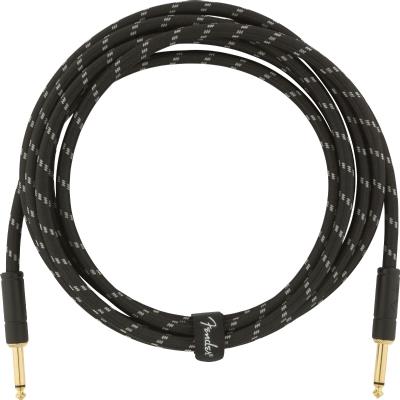 Fender Deluxe Düz/Düz Uçlu 3m Siyah Tweed Enstrüman Kablosu