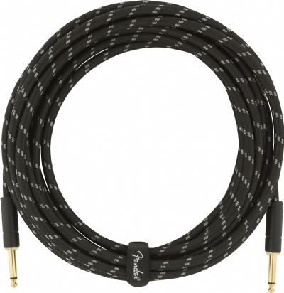 Fender Deluxe Düz/Düz Uçlu 5m Siyah Tweed Enstrüman Kablosu