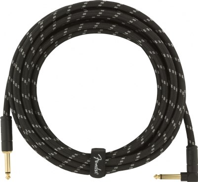 Fender Deluxe Düz/L Uçlu 4m Siyah Tweed Enstrüman Kablosu