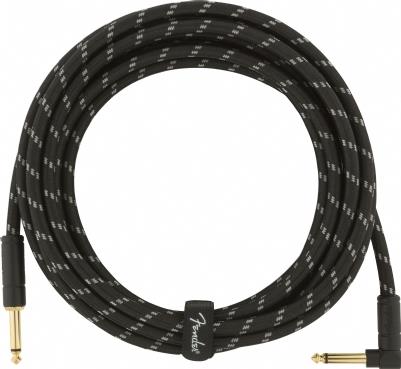 Fender Deluxe Düz/L Uçlu 4m Siyah Tweed Enstrüman Kablosu