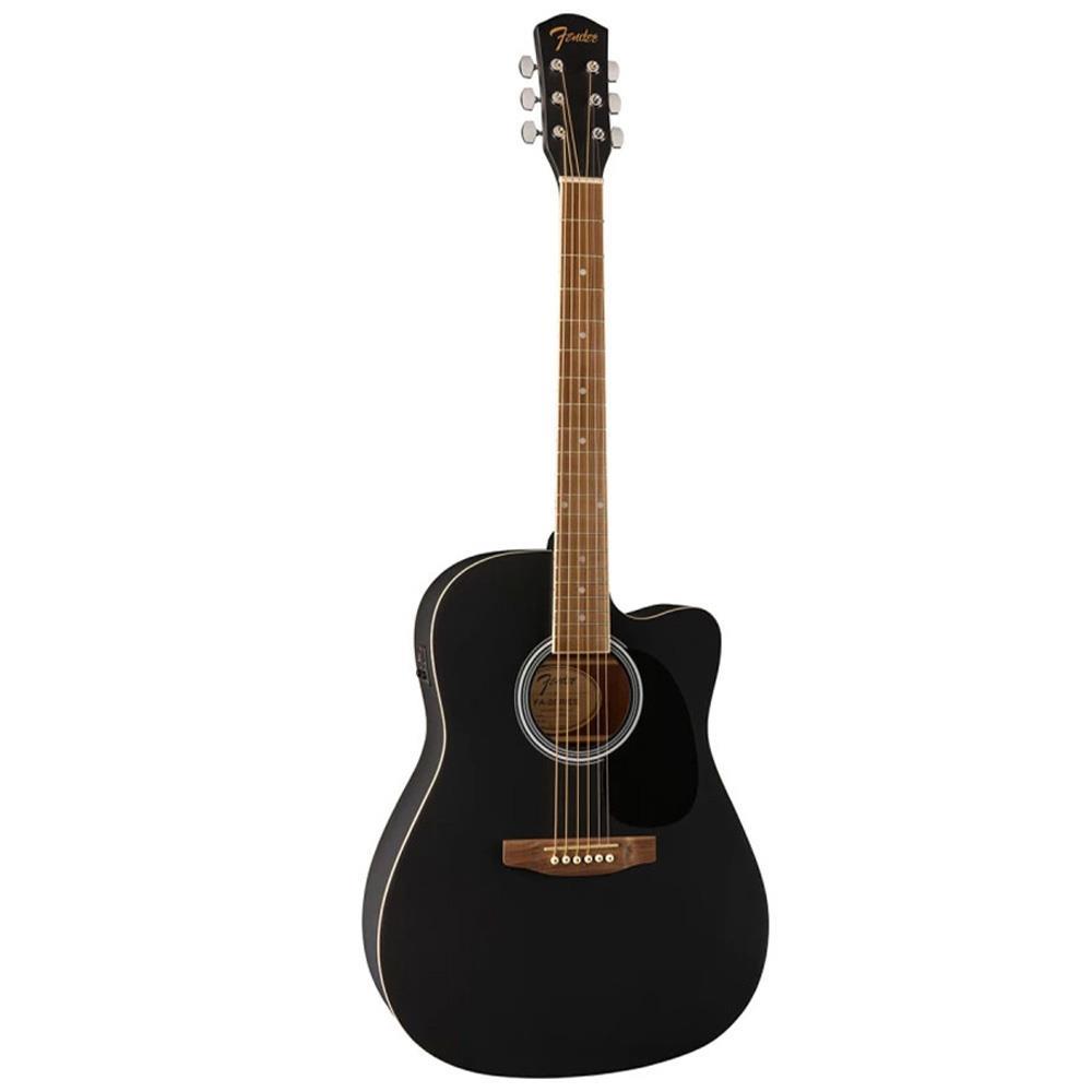 Fender FA-25CE Dreadnought Ceviz Klavye Siyah Elektro Akustik Gitar
