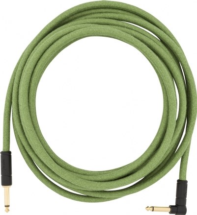 Fender Festival Düz/L Uçlu 5m Pure Hemp Yeşil Enstrüman Kablosu