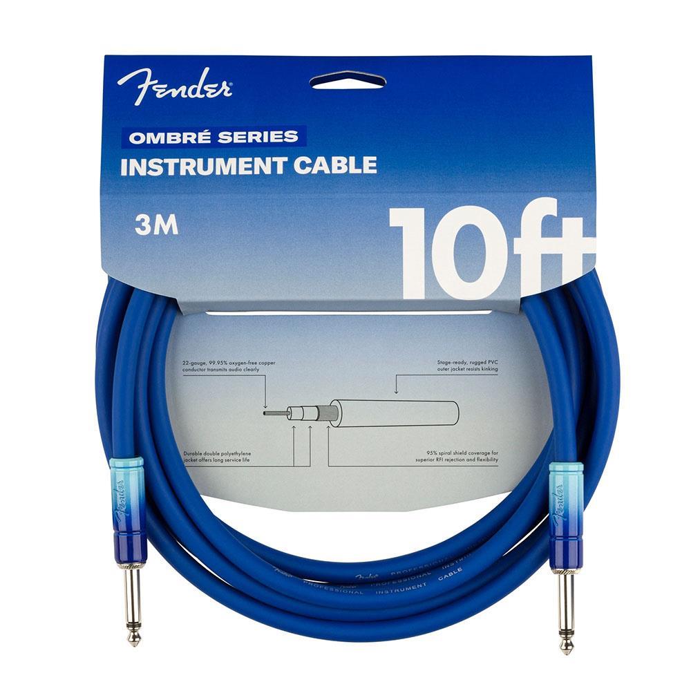 Fender Ombré Düz/Düz Uçlu 3m Belair Mavi Enstrüman Kablosu