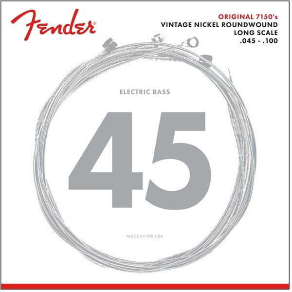 Fender Original 7150 Pure Nickel Roundwound Long Scale 7150ML .045-.100 Bas Gitar Teli