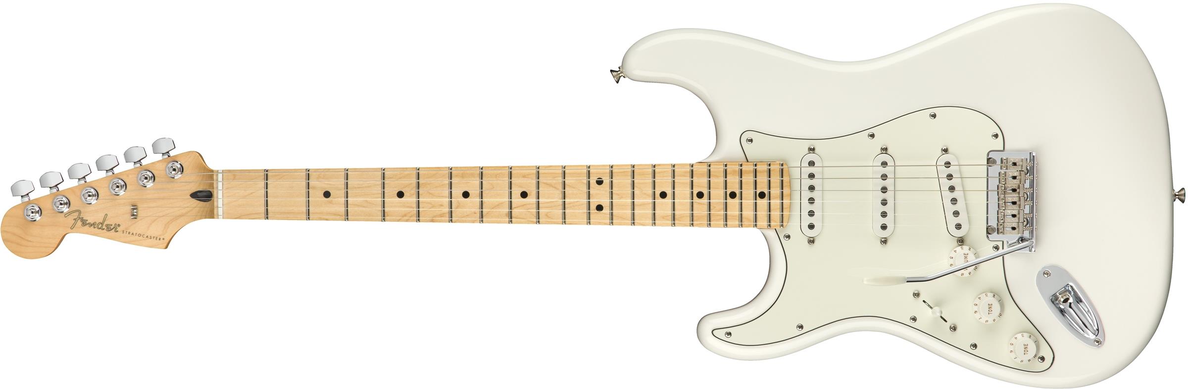 Fender Player Stratocaster Akçaağaç Klavye Polar White Solak