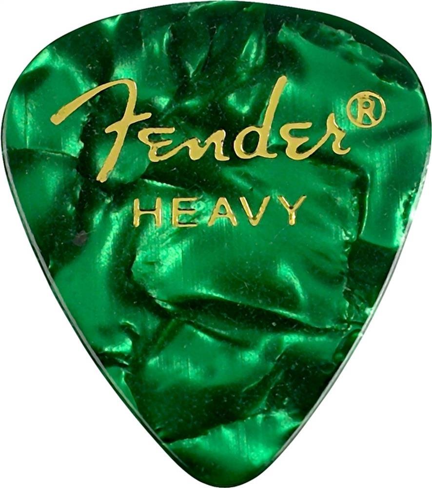 Fender Premium Celluloid 351 Shape Heavy Green Moto 12-Adet Pena