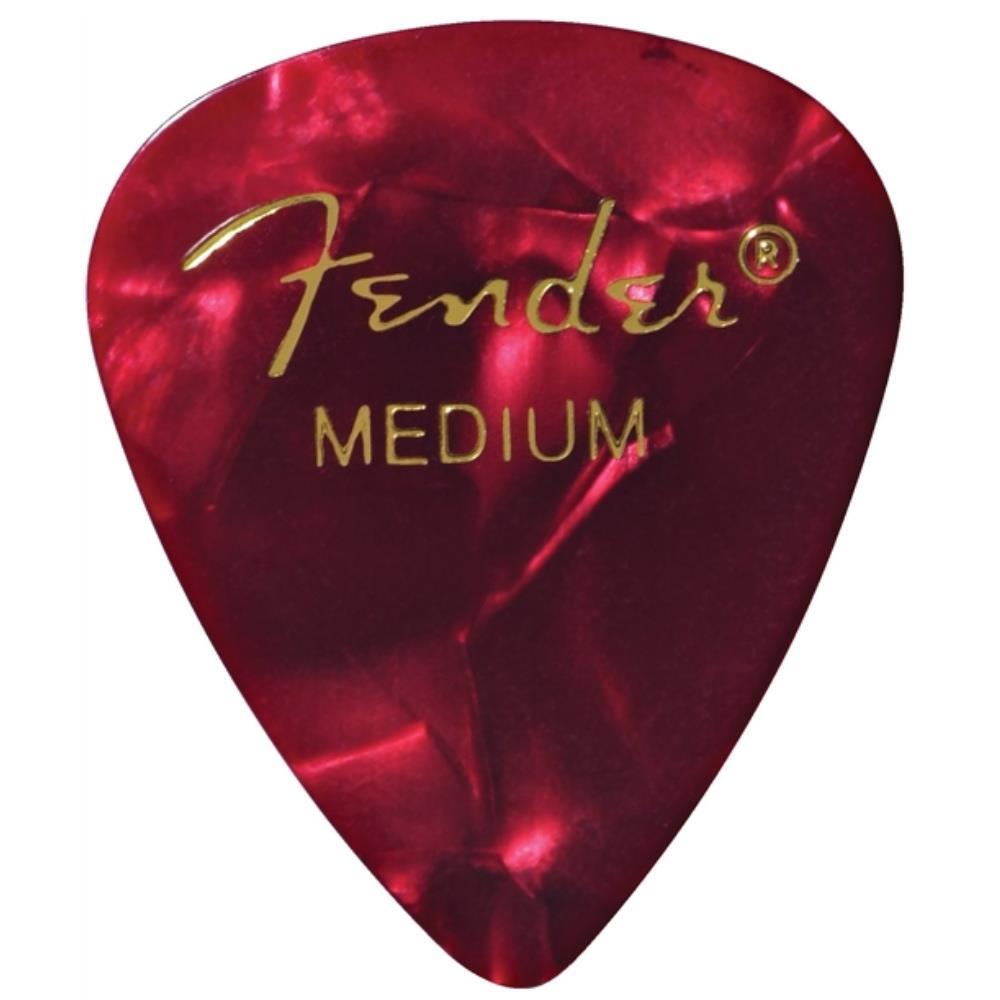 Fender Premium Celluloid 351 Shape Medium Red Moto 12-Adet Pena
