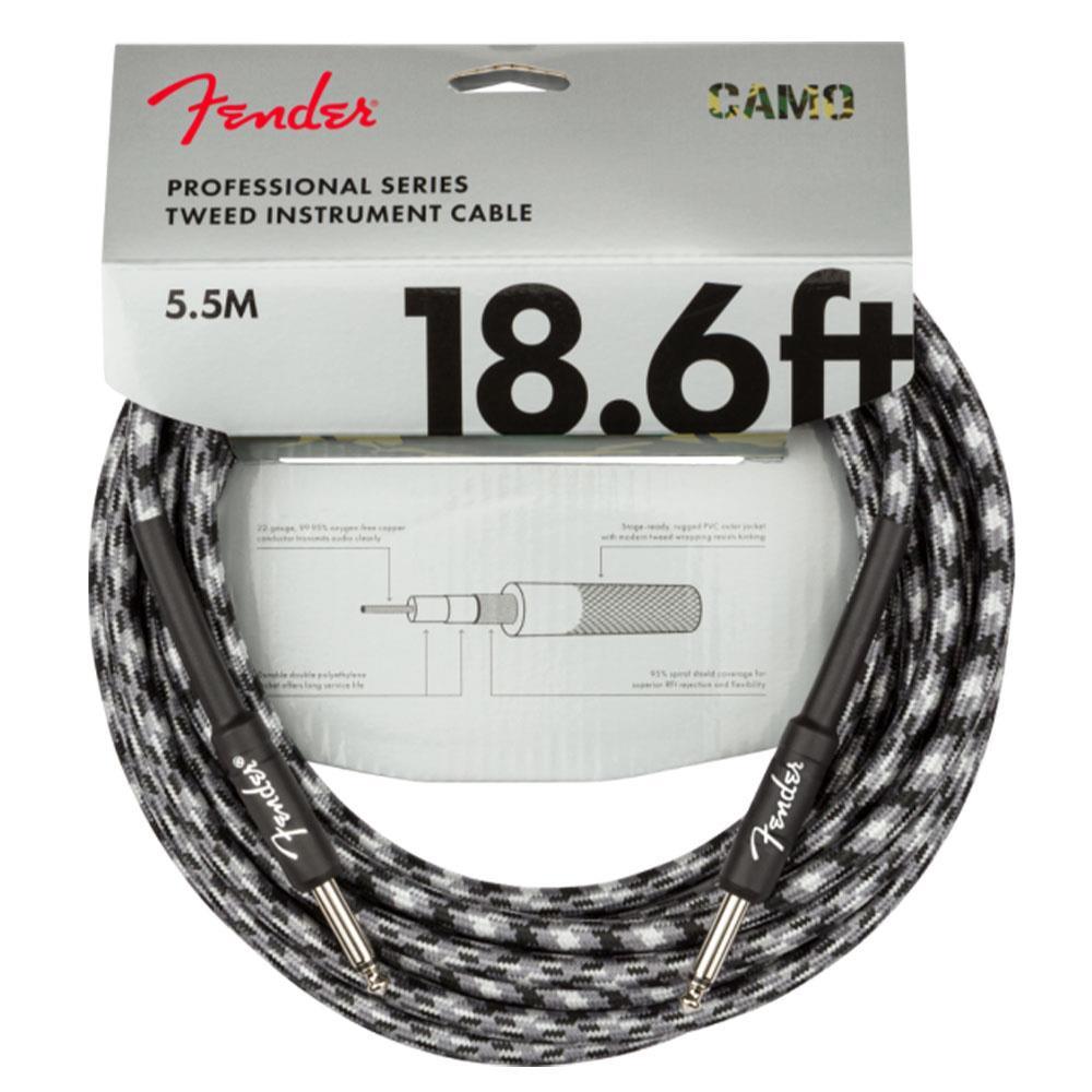 Fender Professional Düz/Düz Uçlu 5m Winter Camo Enstrüman Kablosu