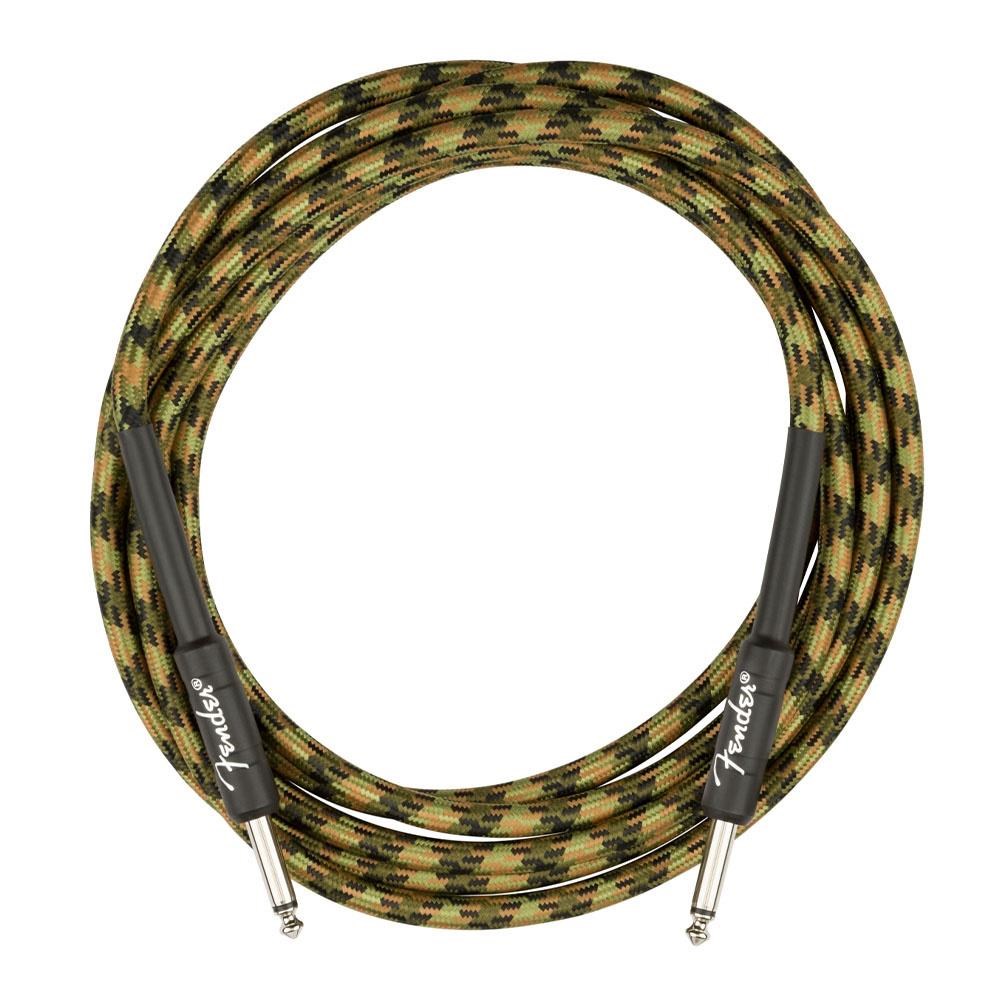 Fender Professional Düz/Düz Uçlu 5m Woodland Camo Enstrüman Kablosu