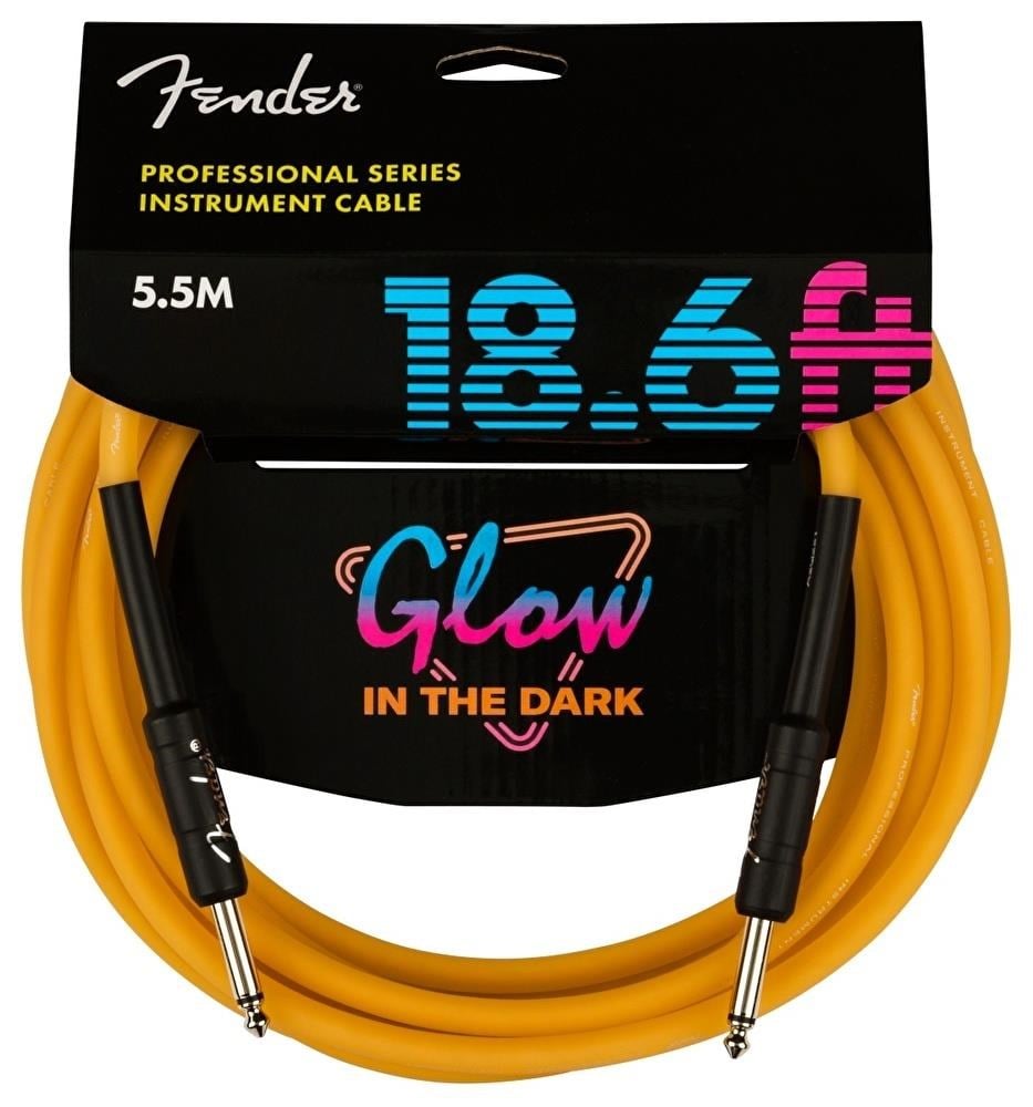 Fender Professional Fosforlu Turuncu 5m Enstrüman Kablosu