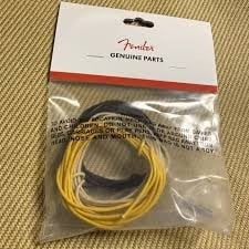 Fender Pure Vintage Cloth Wire 22 AWG Black-White-Yellow 152 cm İç Bağlantı Kablosu