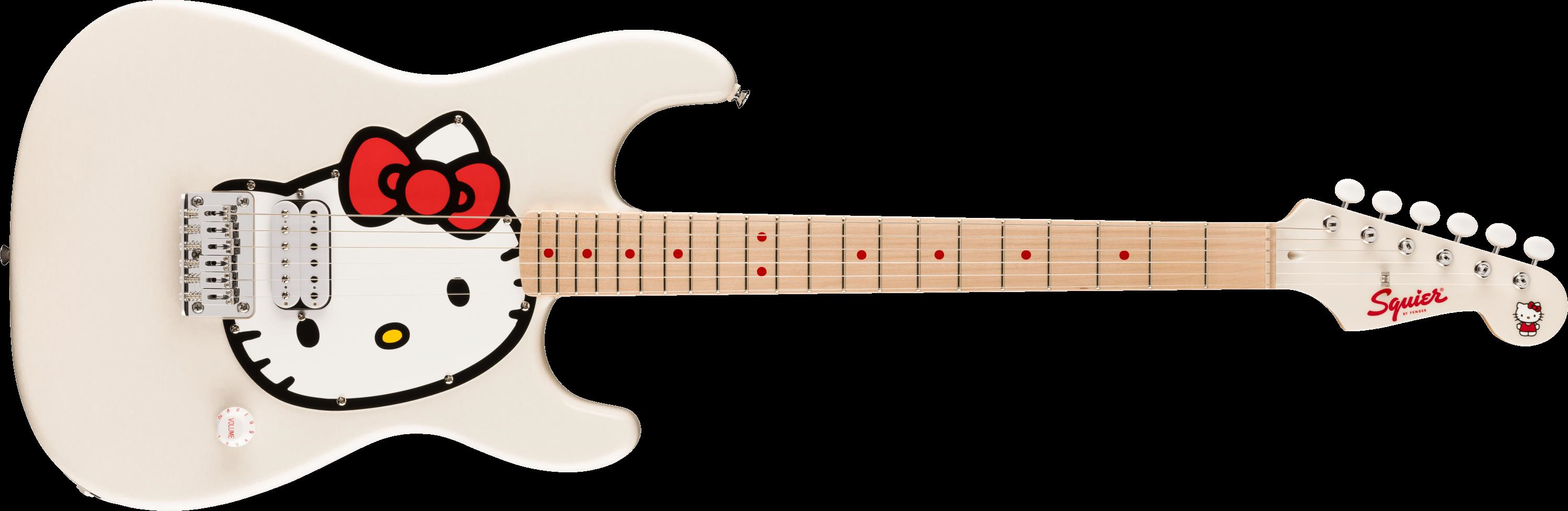 Fender x Hello Kitty White Stratocaster w/Bag Elektro Gitar