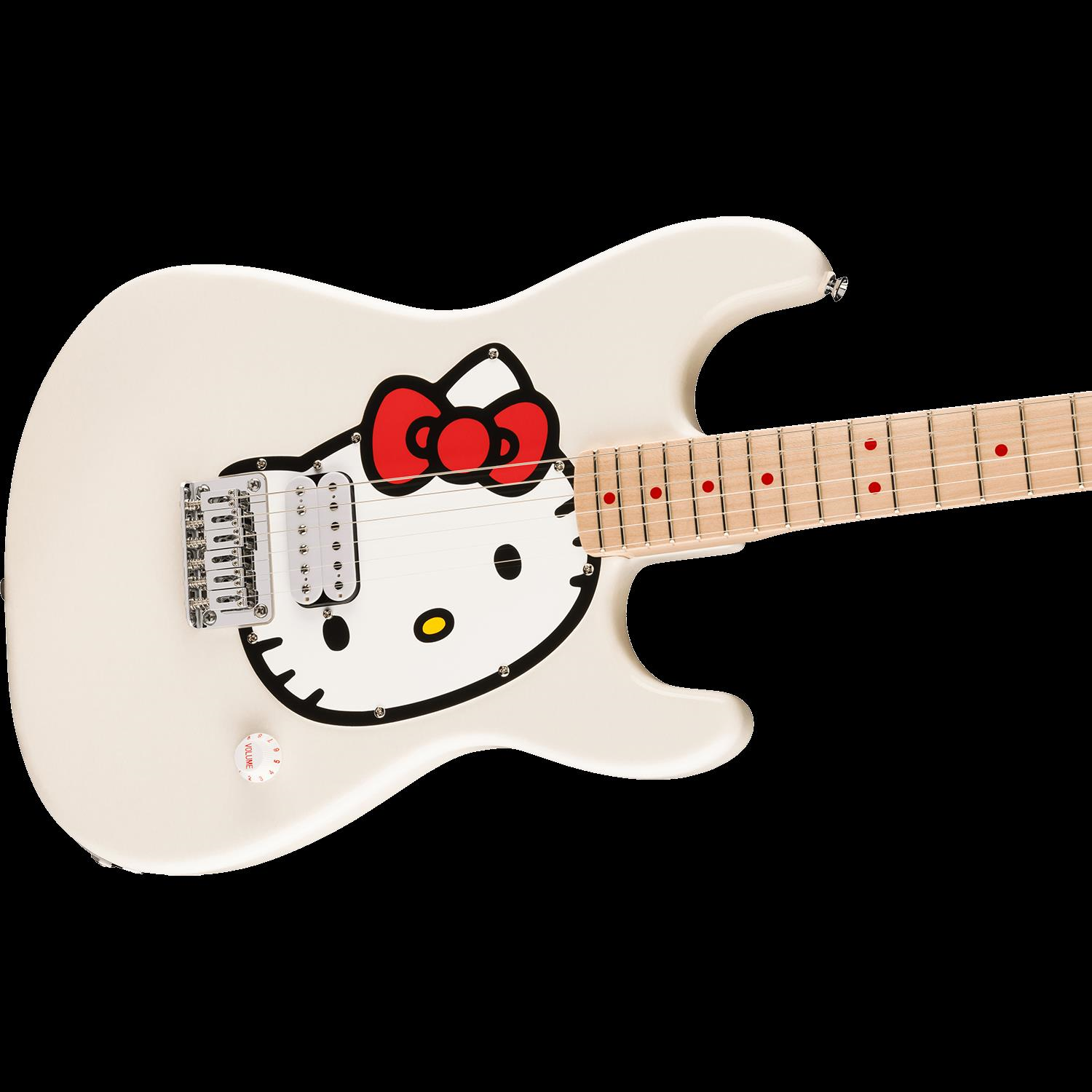 Fender x Hello Kitty White Stratocaster w/Bag Elektro Gitar