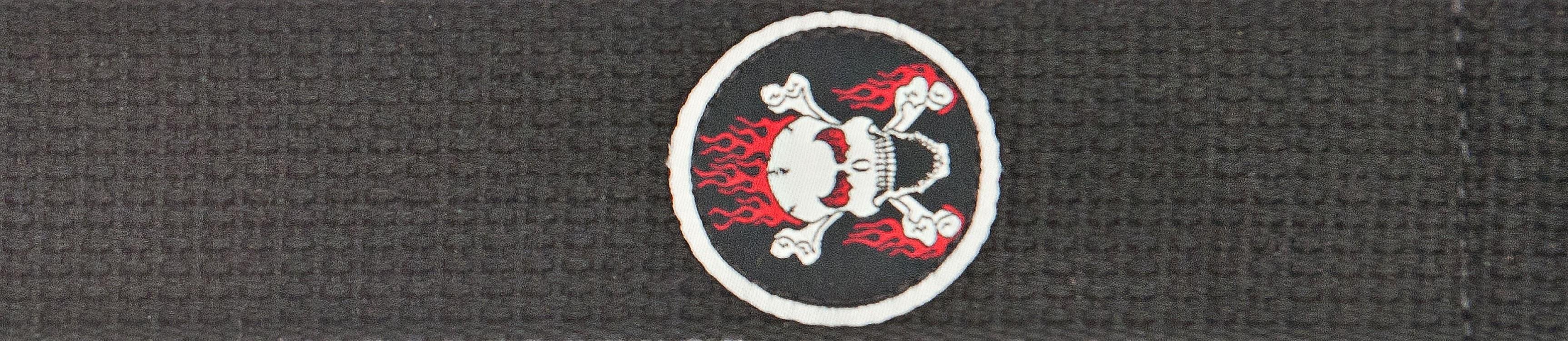 GİTAR ASKISI 50MM COTON PATCH SKULL