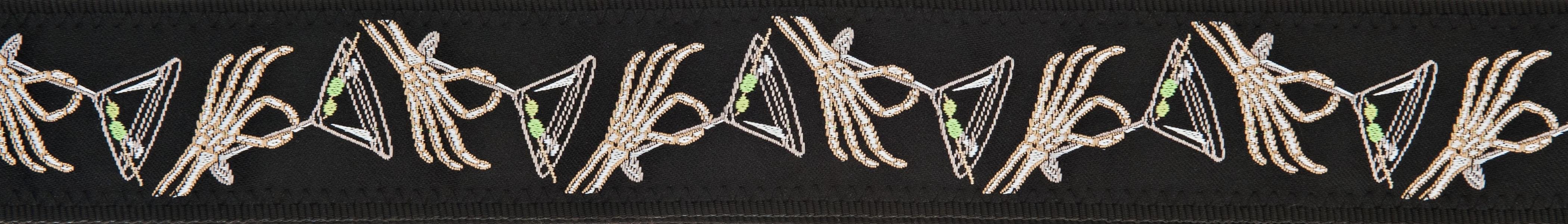 GİTAR ASKISI DOKUMA 50MM STRAP-NP SKELETON GLASS